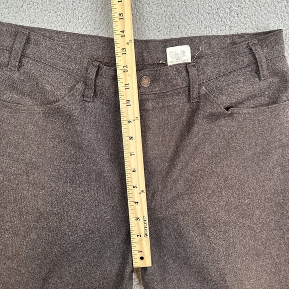 VTG 90s Levis 517 Boot Cut Rancher Pants 38x25* Gray Tex Twill Polyester USA - Picture 7 of 16